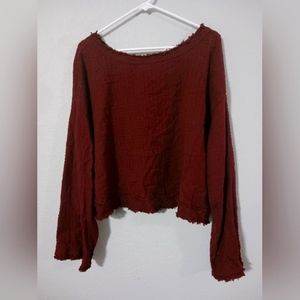 Free people button tie back top